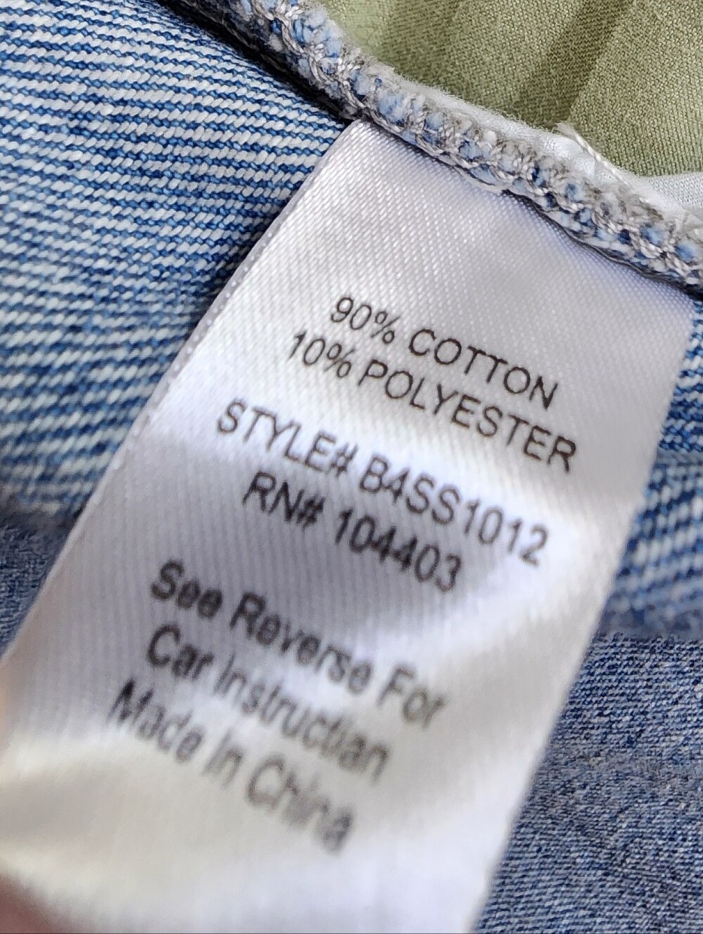 Size L, "Blu Pepper", Light Blue Denim Mini Skirt with Front Pockets - Picture 8 of 8